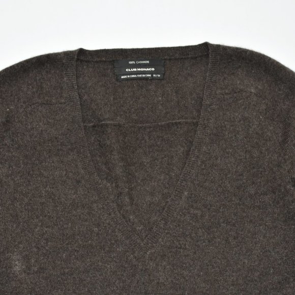 Club Monaco 100% Cashmere Chocolate Brown Sweater - Picture 7 of 7